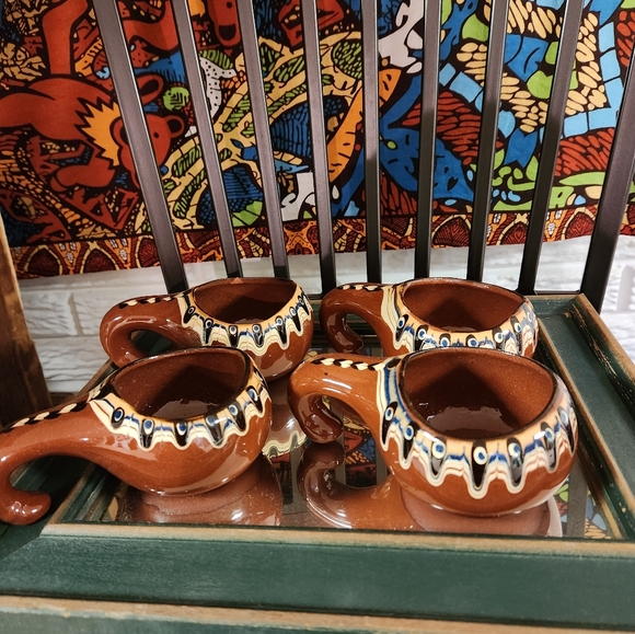 Pottery from Bulgaria- set of 4 - Picture 4 of 5